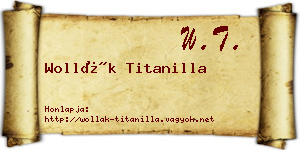 Wollák Titanilla névjegykártya